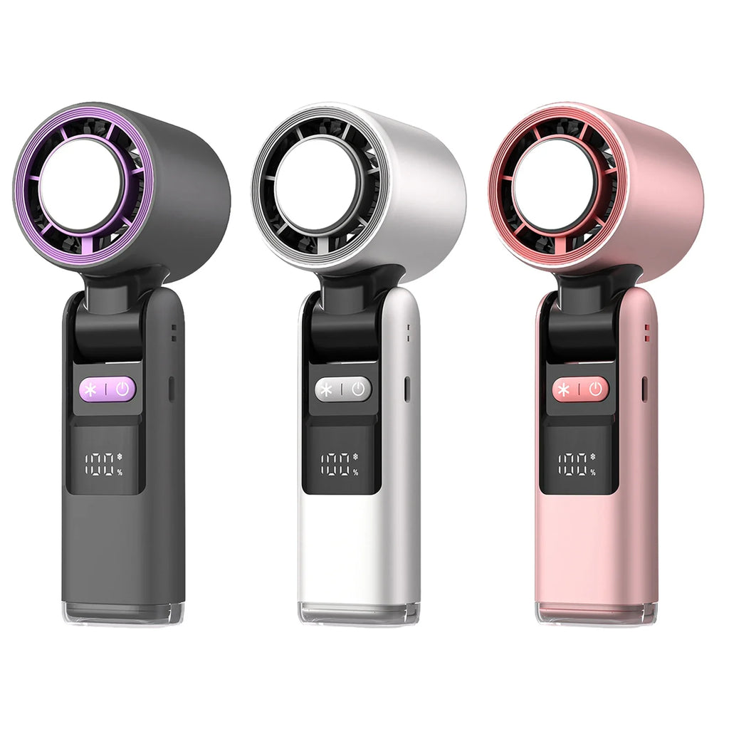 Cooler Fan 100 Wind Speeds Rechargeable 4000mAh Battery W Digital