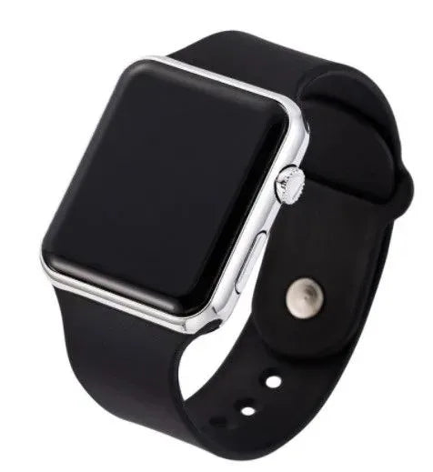 Square LED Digital Sport Watch for Men & Women – Silicone Band