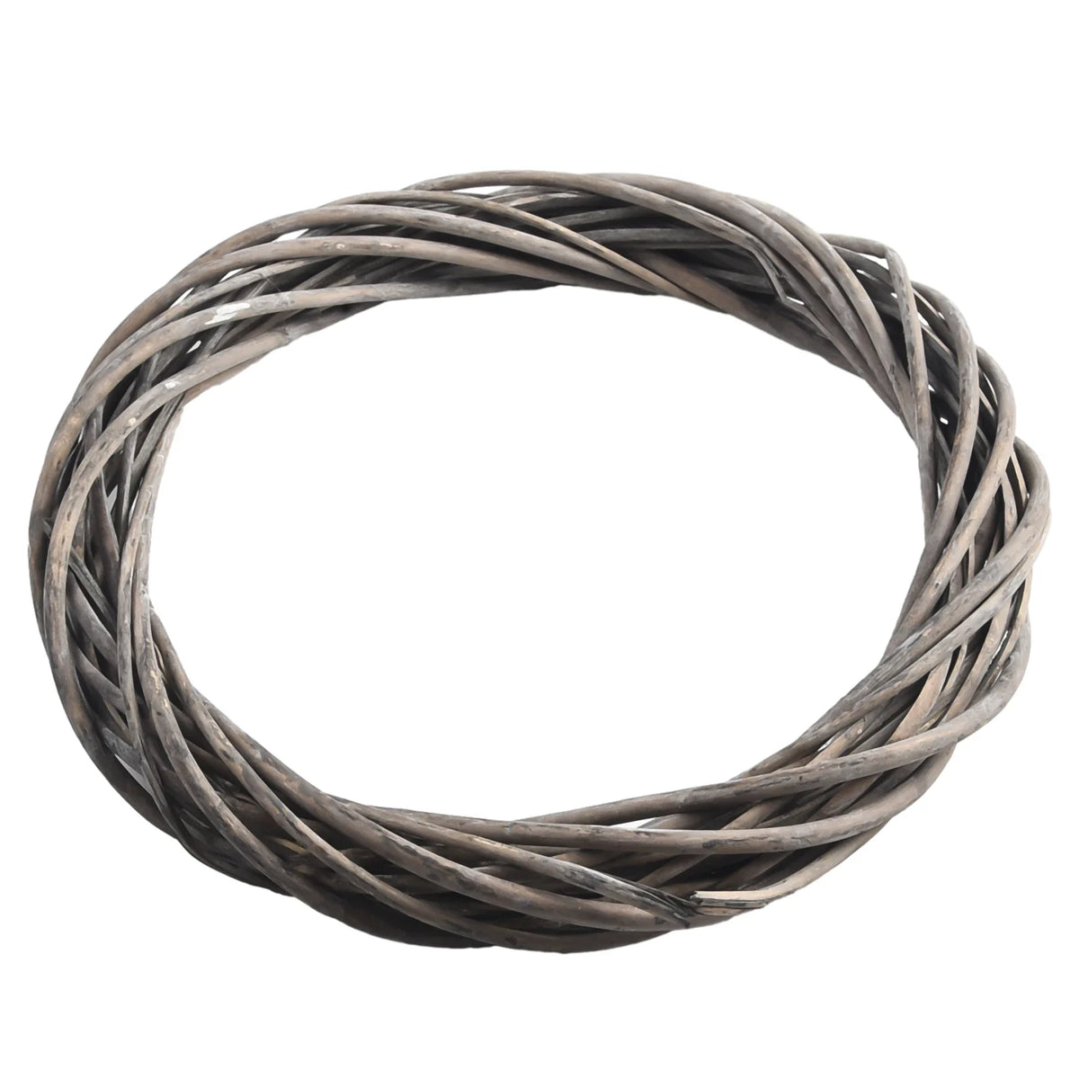Christmas Rattan Ring Wreath Wicker Vine Garland Hanging Wedding Grey