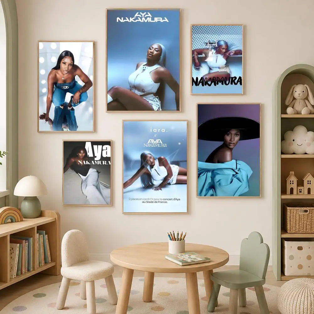 Aya Nakamura HD PVC Wall Art Poster – Self-Stick Waterproof