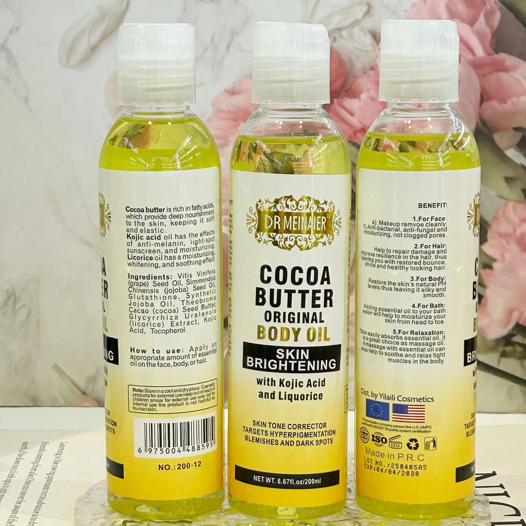 Cocoa Butter Body OILlSkin Care Oil Moisturizes Nourishes Skin Large