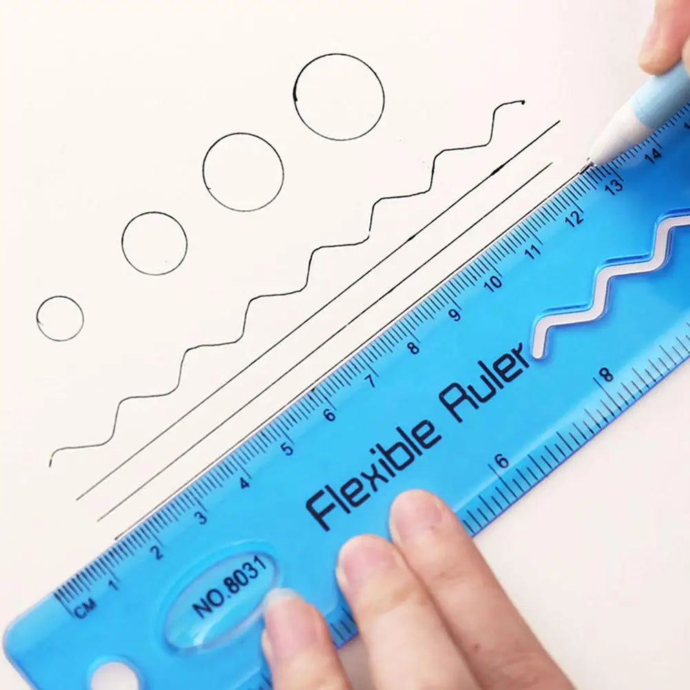 30cm Flexible Folding Ruler – Soft Plastic Student Ruler