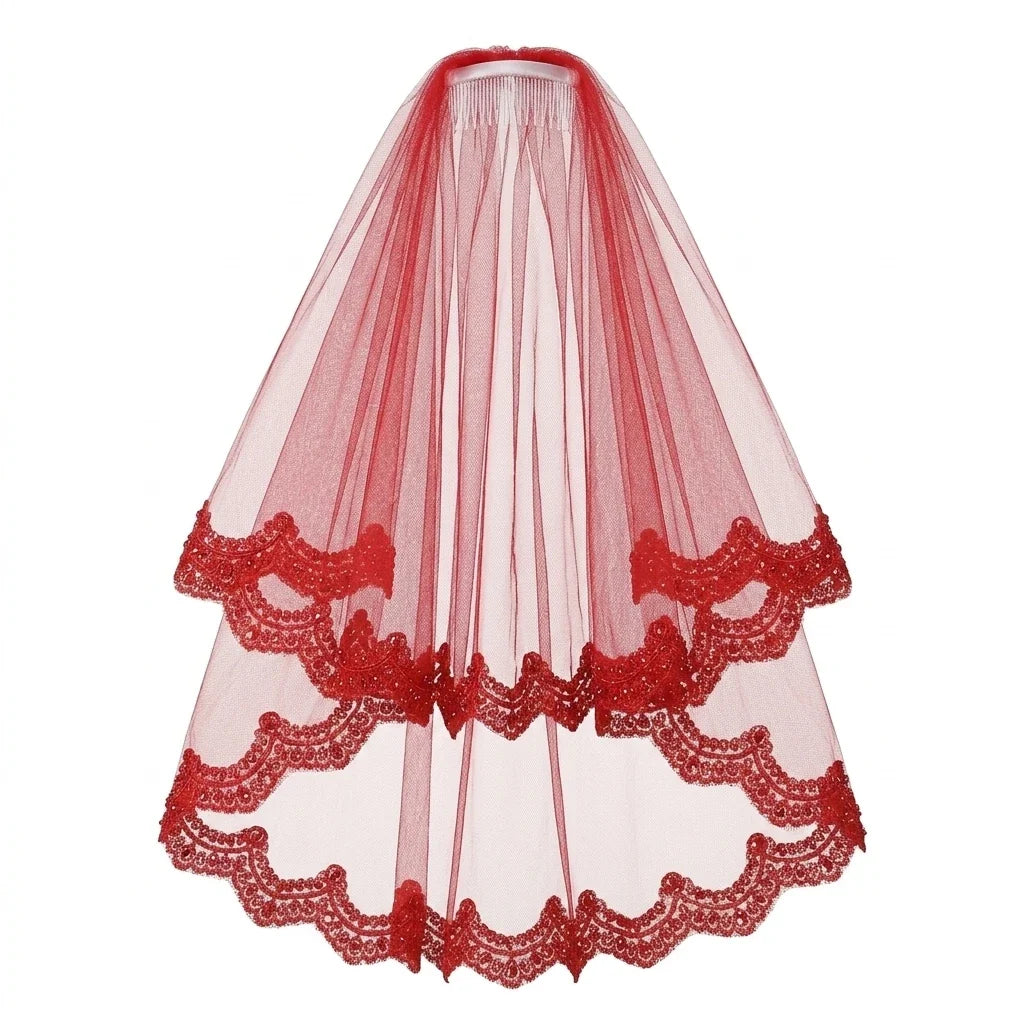 Bridal French Lace Veil | Elegant Wedding Hair Accessory