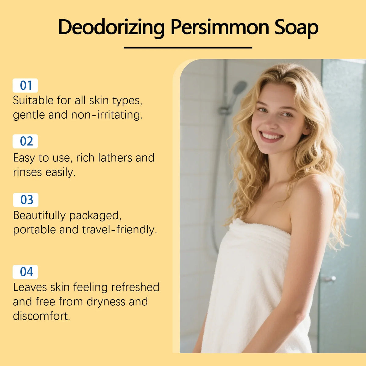 Persimmon Bath Soap Bar – Cleanse, Moisturize & Fruity Scent