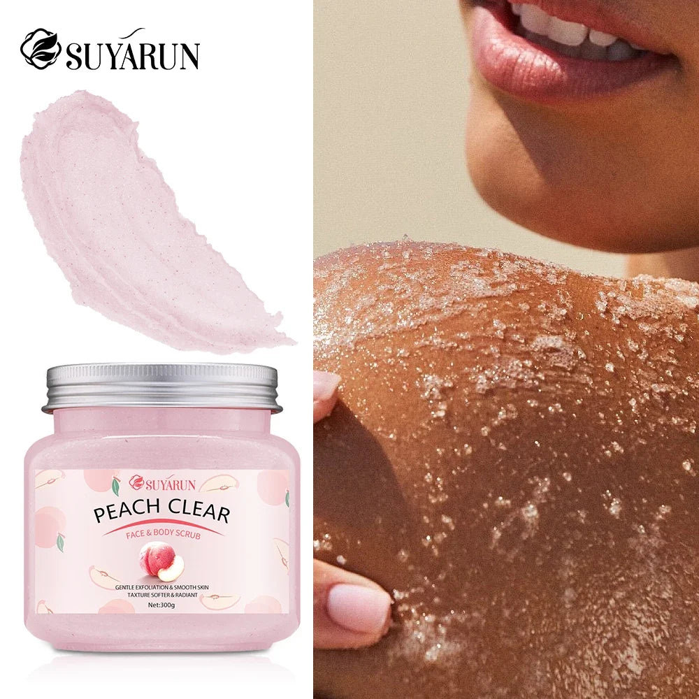 SUYARUN Peach Sugar Scrub Body Polish with Shea Butter 300g