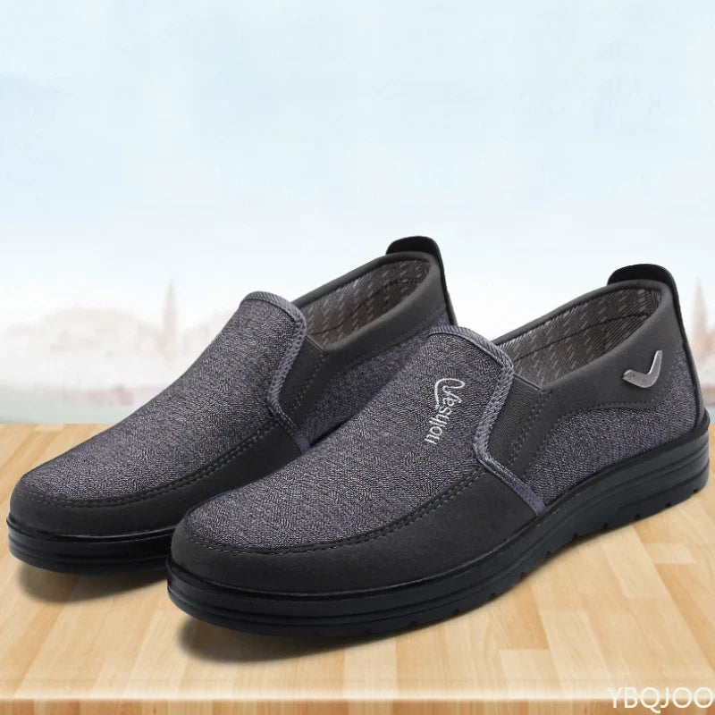 YBQJOO Men's Slip-On Casual Flat Shoes – Lightweight Non-Slip