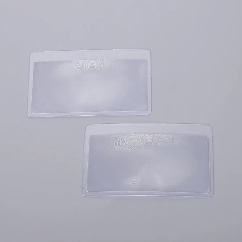 3X Magnifier Magnifying Lens Credit Card Loupe Wallet Pocket Plastic