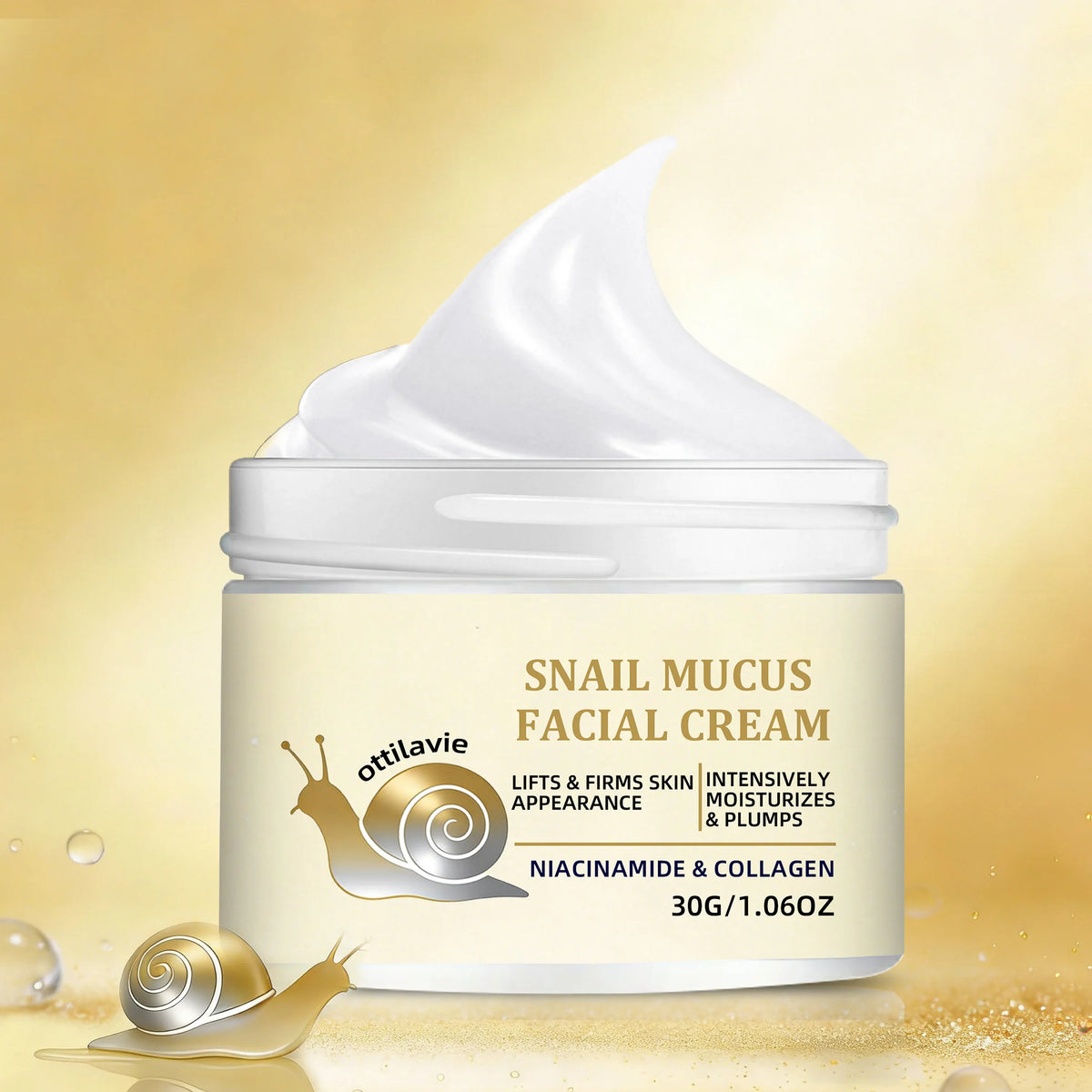 Ottilavie Snail Mucin Facial Cream – Deep Hydration All Skin