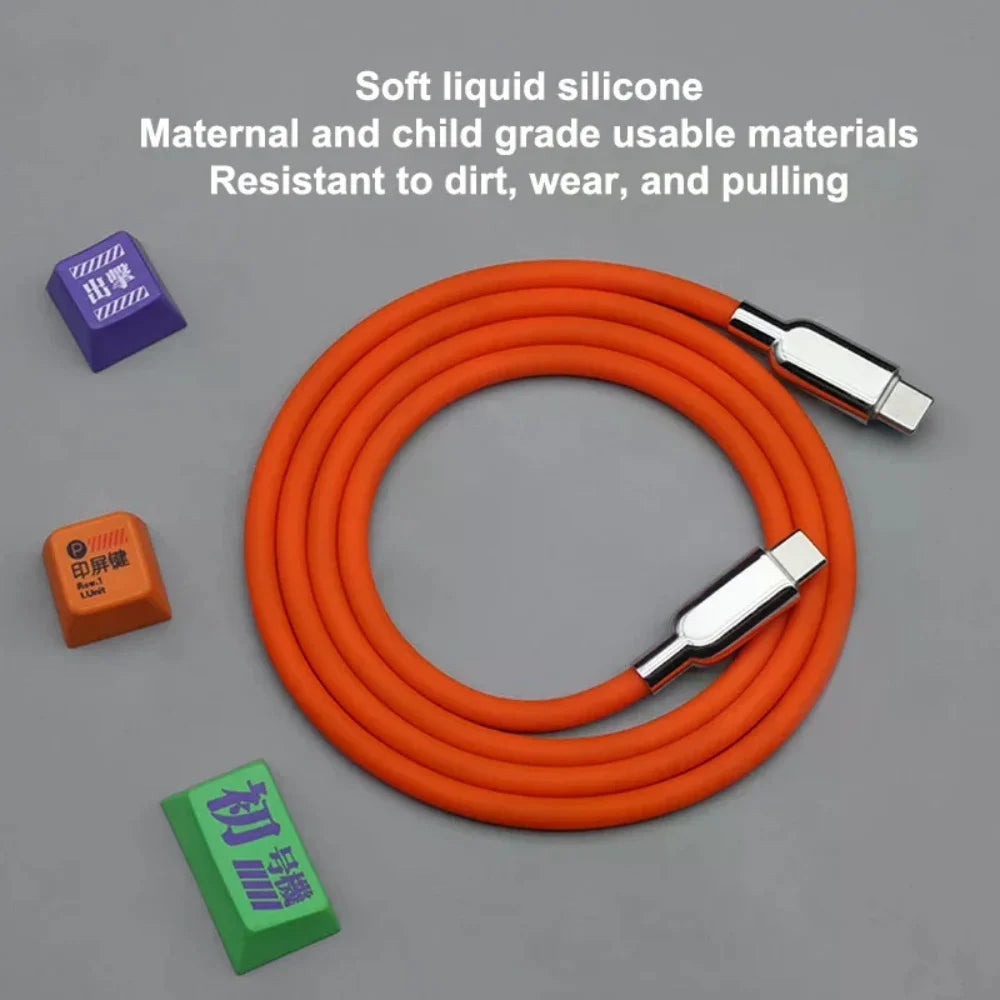 240W USB-C to USB-C Fast Charging Liquid Silicone Cable