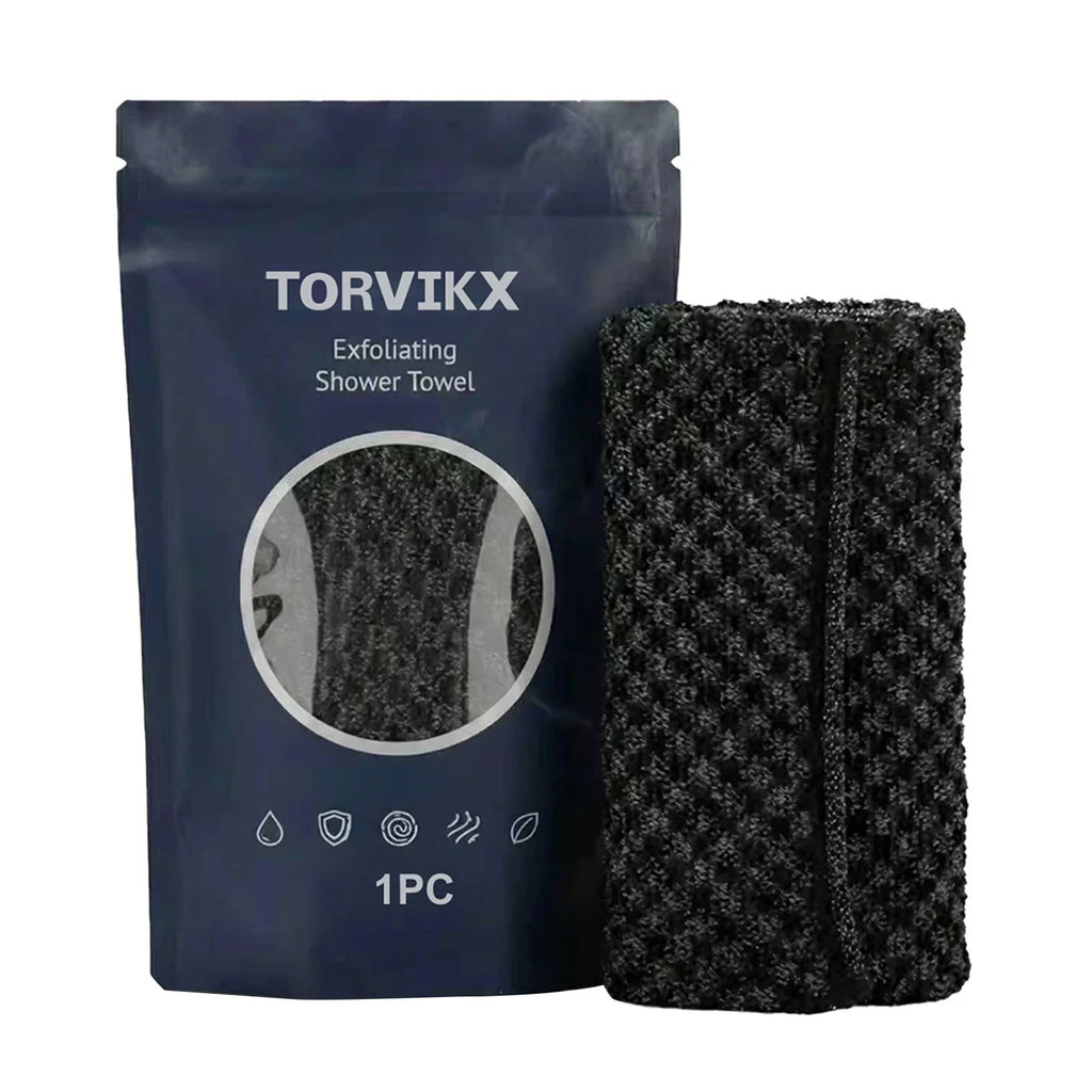 Exfoliating Shower Towel – Body & Face Scrub Washcloth