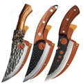 Forged Stainless Steel Boning & Meat Cleaver Knife – Wood Handle