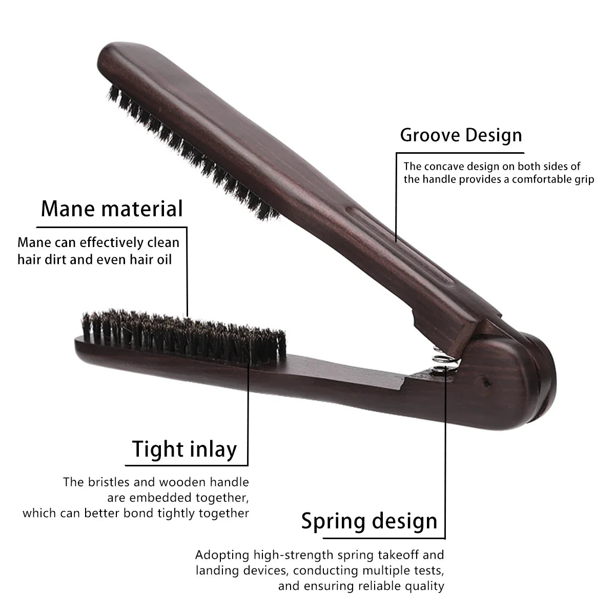 Wooden Double-Sided Hair Straightening Comb | Blow Dry Brush