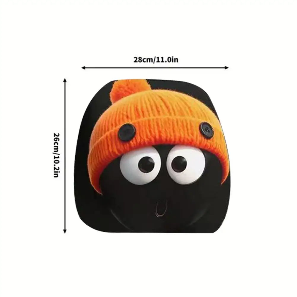 Cartoon Anime Car Headrest Covers – Universal Elastic Fit 2pc