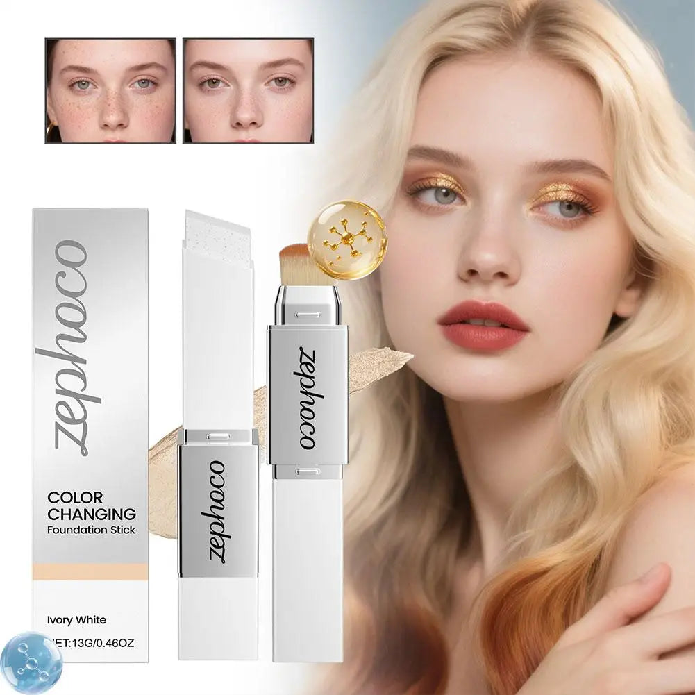 2-in-1 Color-Changing Foundation Stick – Matte & Moisturizing