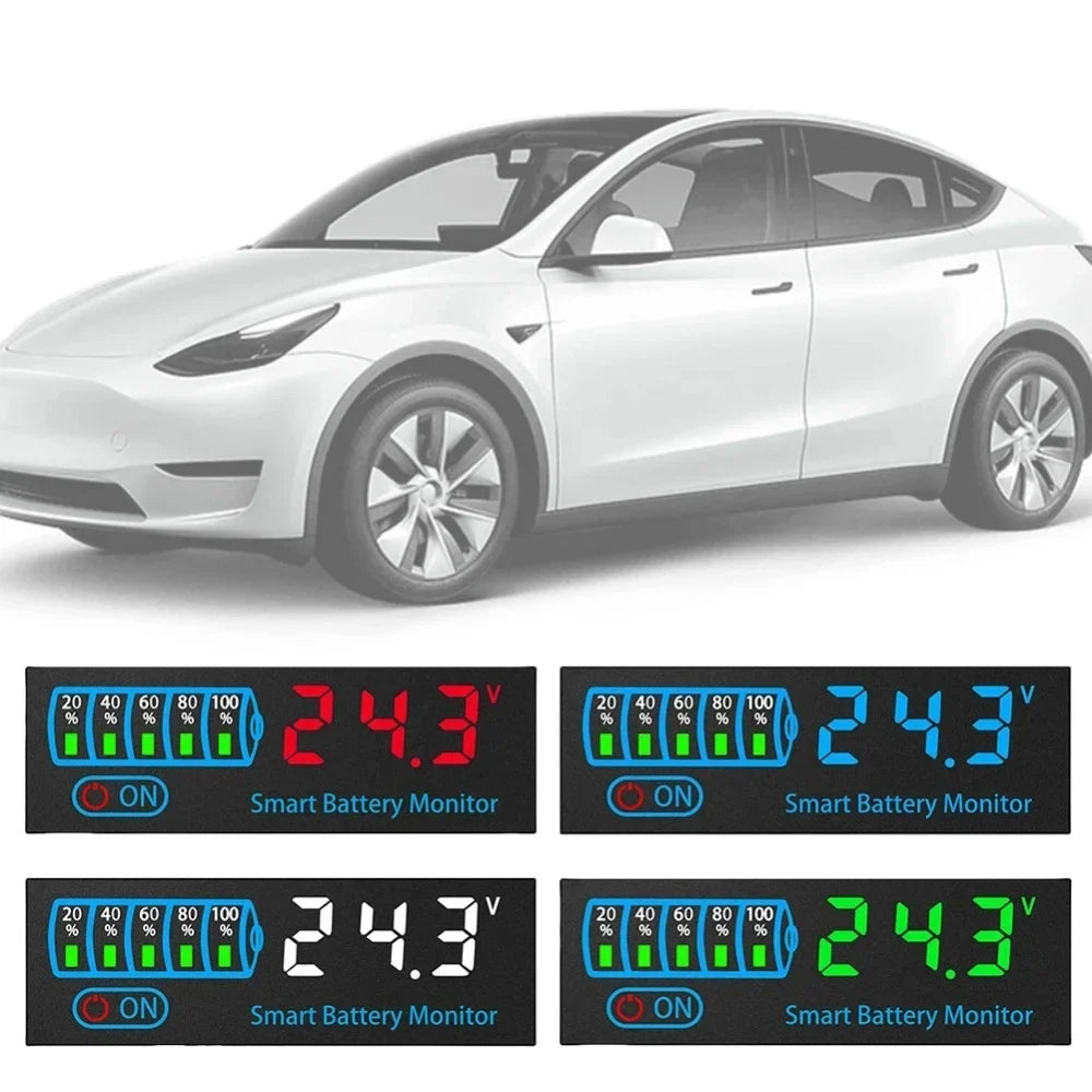 DC 7-55V LED Battery Charge Indicator Panel | 12V–48V