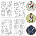Water Soluble Embroidery Patterns – 4 Sheets, 39 Designs