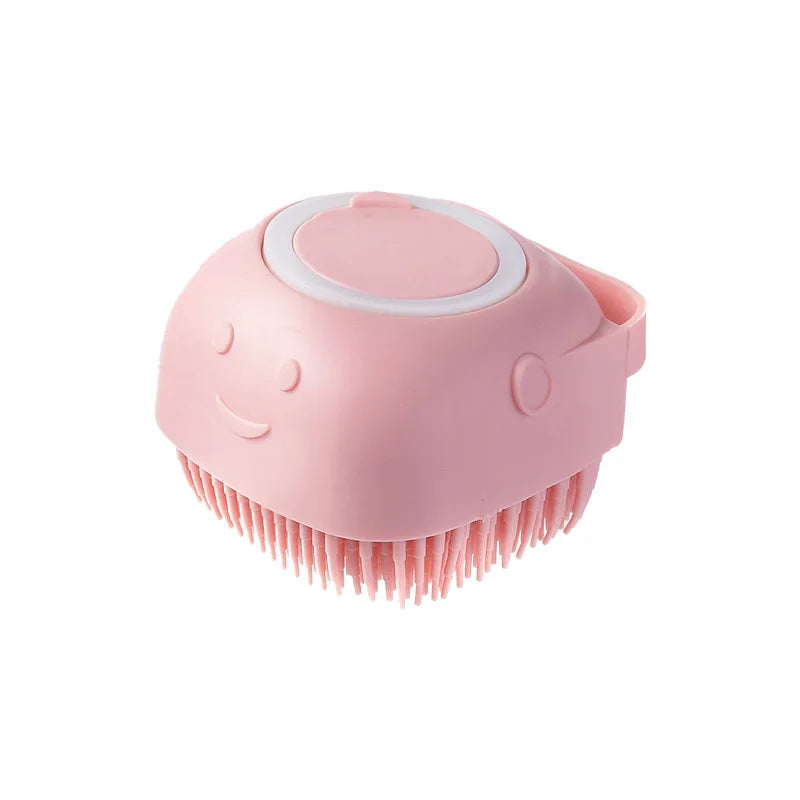 Pet Bath Massage Brush Household Silicone Cat Dog Cleaning Tool Foam
