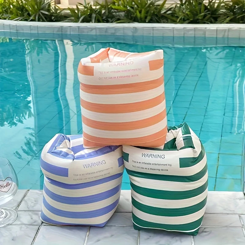 2-Pack Inflatable Swim Armbands – Adult Double Airbag PVC Sleeves