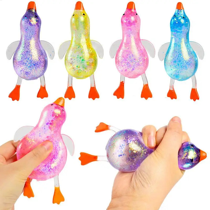Duck Squeeze Toy – Glitter Slow Rising Sensory Fidget for Kids