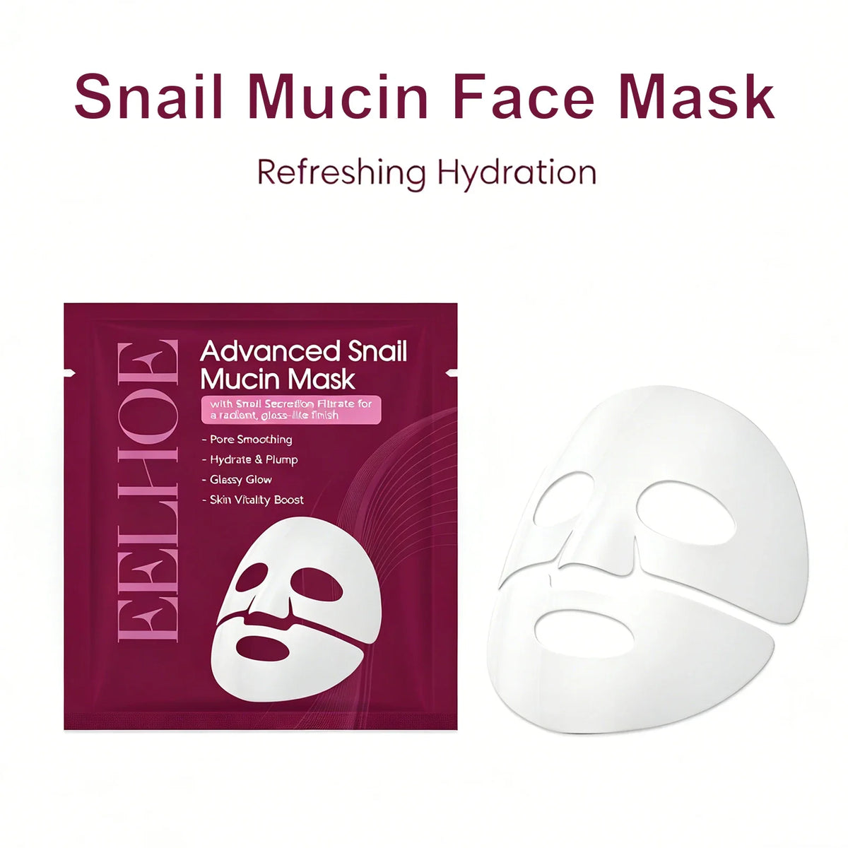 Snail Mucin Sheet Mask – Hydrating, Glass Skin & Glow