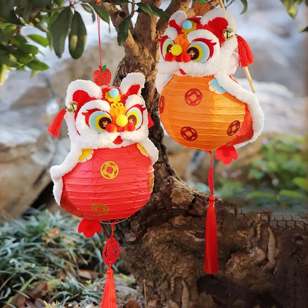 Glowing Lion Dance Lantern DIY Kit | Chinese New Year Tassel