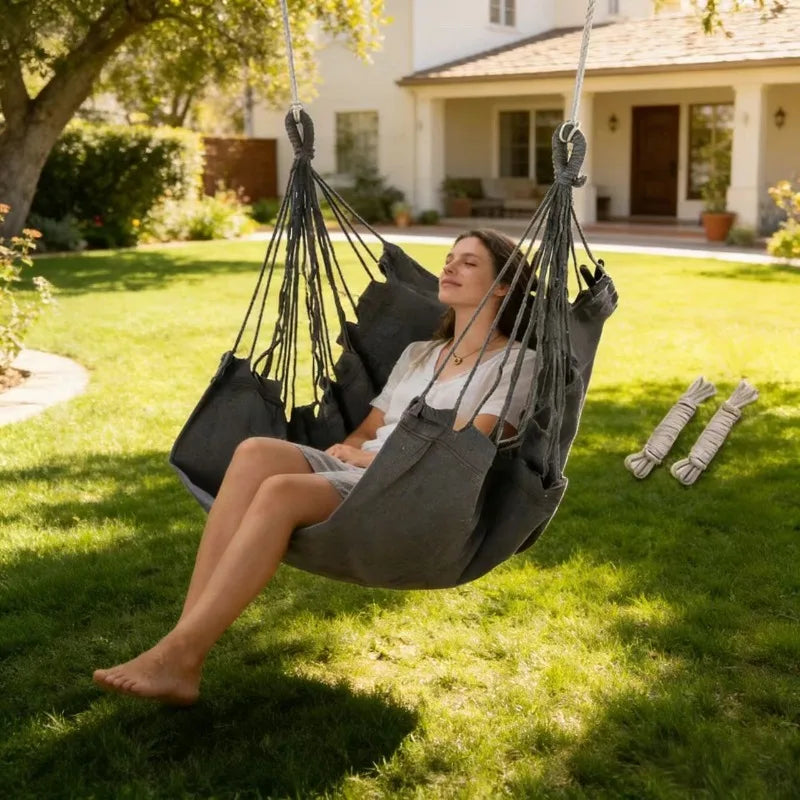 Indoor Outdoor Hanging Swing Chair – Soft Comfort Rocking Chair