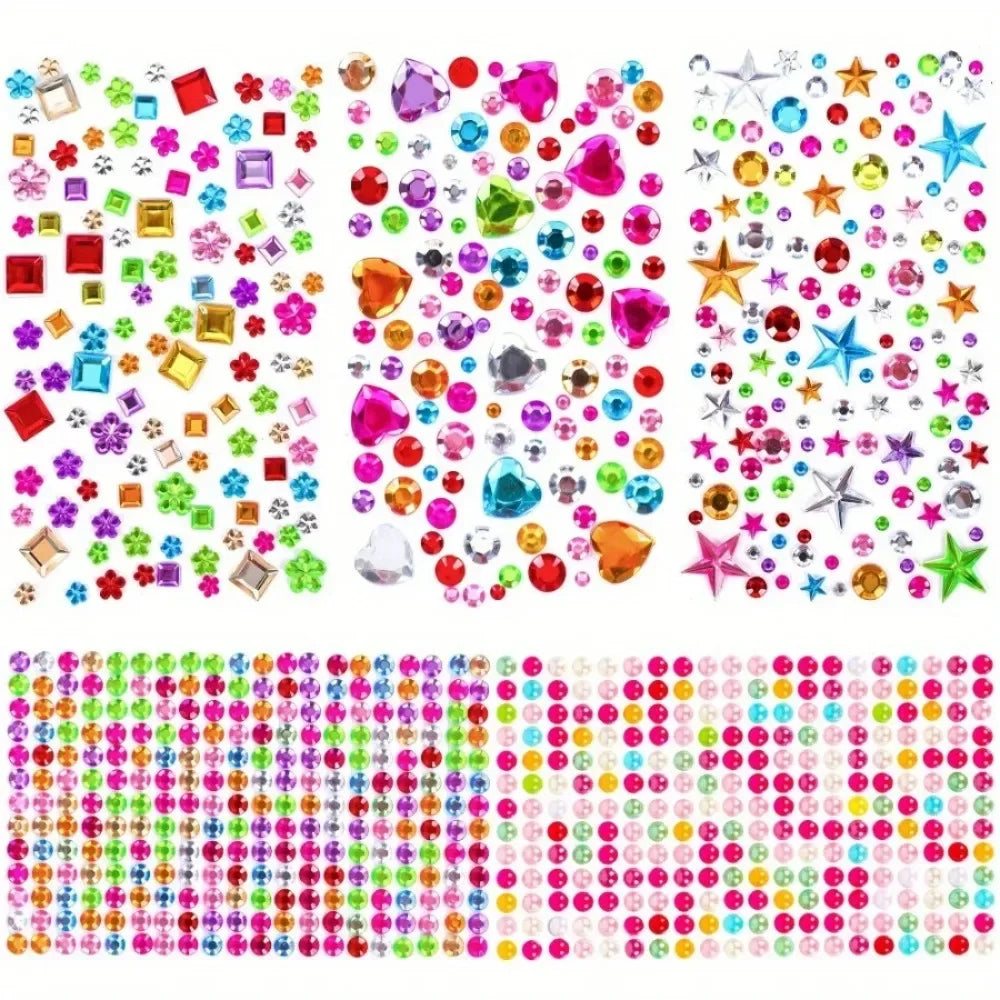 Self-Adhesive Rhinestone Gem Stickers | DIY Crystal Jewel Decor