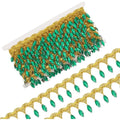 Green Marquise Tassel Fringe Lace Trim 40mm – 10 Yards