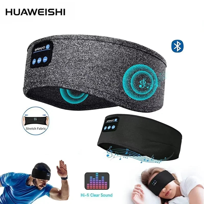 HUAWEISHI Bluetooth 5 4 Earphones Sports Sleeping Headband Elastic