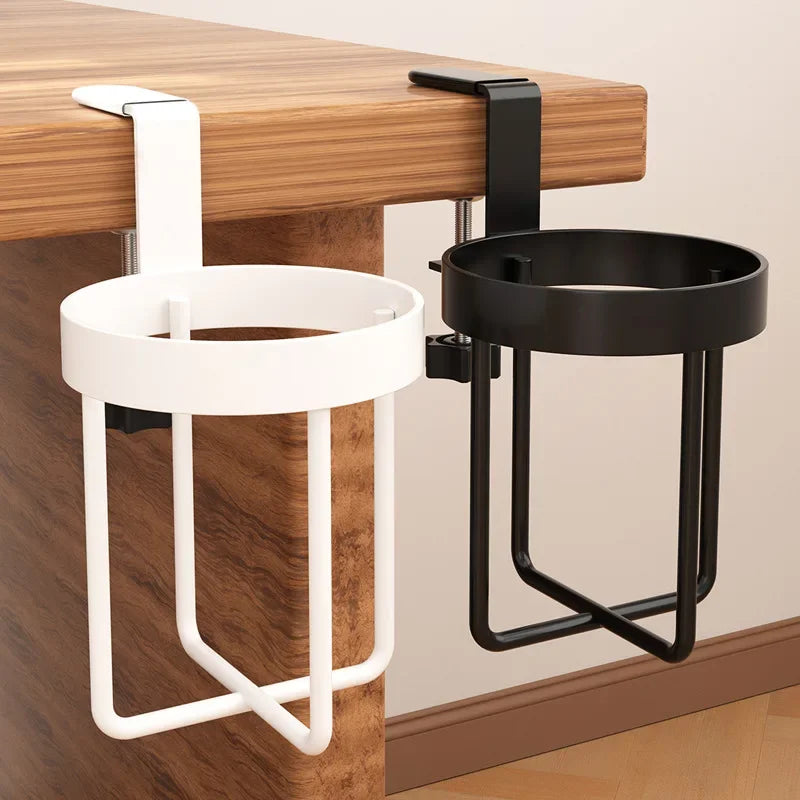 Table Edge Water Cup Holder Iron Hanging Office Coffee Cups Hook Desk