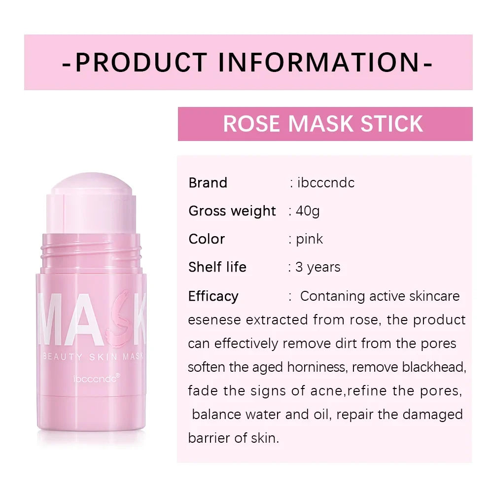 Rose & Green Tea Cleansing Mask Stick – Pore Shrinking 40g