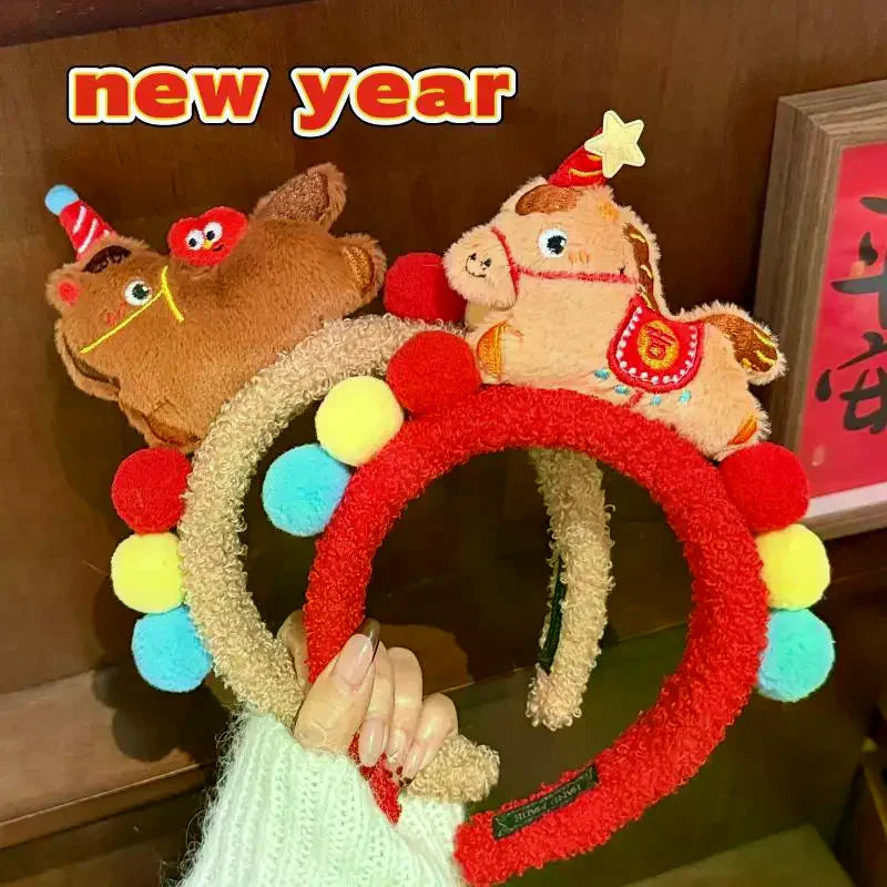 Fluffy Horse Headband | 2026 Lunar New Year Hair Accessory