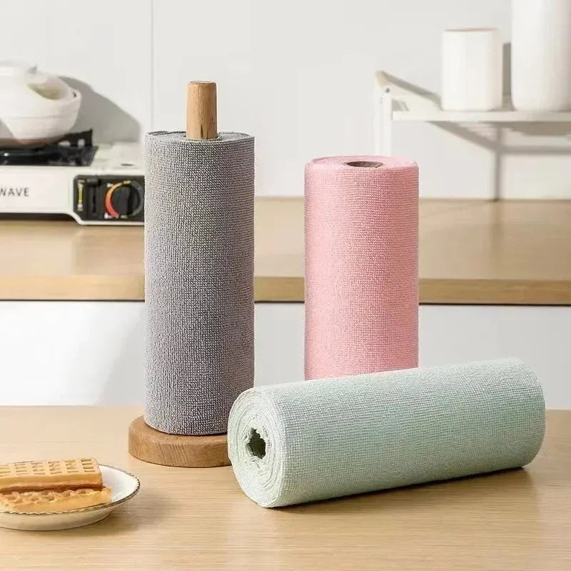 Reusable Microfiber Cloth Roll 20 Sheets | Paper Towel Replacement