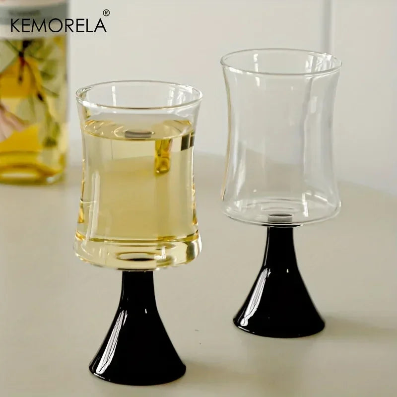 KEMORELA Champagne Glasses – Reusable Glass Goblets 1-2 Pack