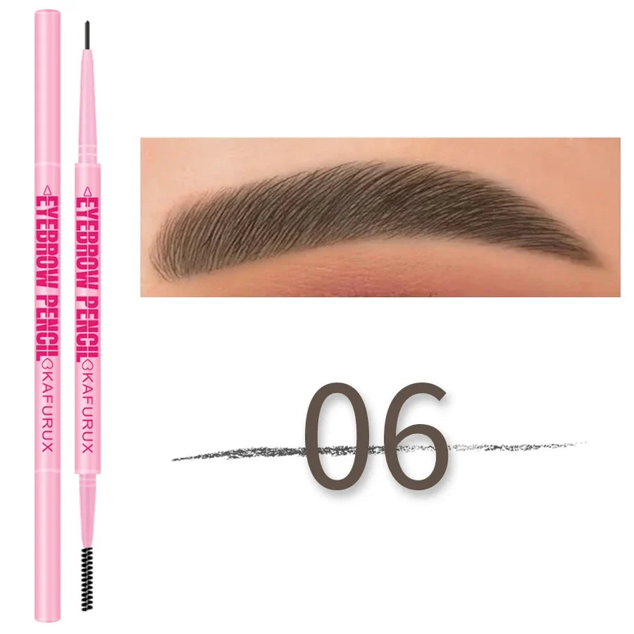 KAFURUX Ultra-Fine Waterproof Eyebrow Pencil – 6 Colors & Brush