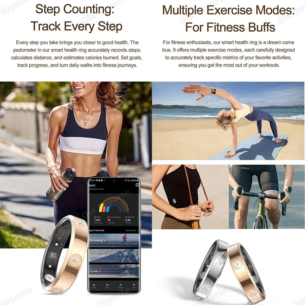 Ola Esporte Smart Ring – Heart Rate, SpO2 & Sleep Tracker