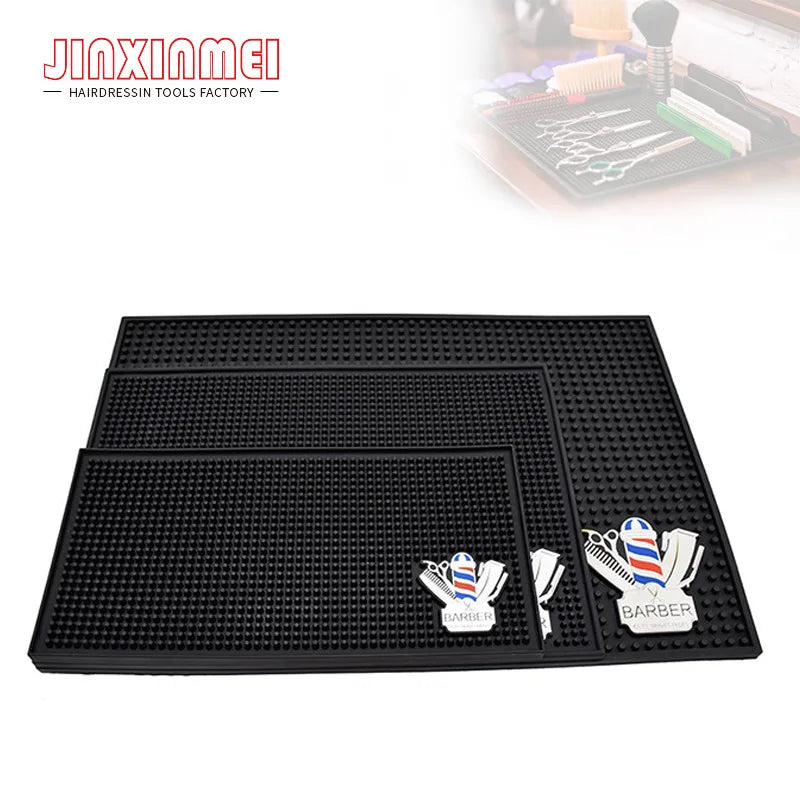 Silicone Non-Slip Barber Station Mat | Salon Tool Organizer