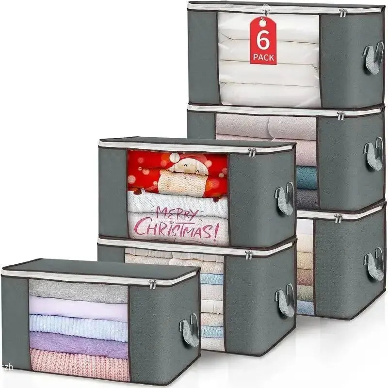 Non-Woven Zipper Blanket Storage Bag | Under Bed Organizer