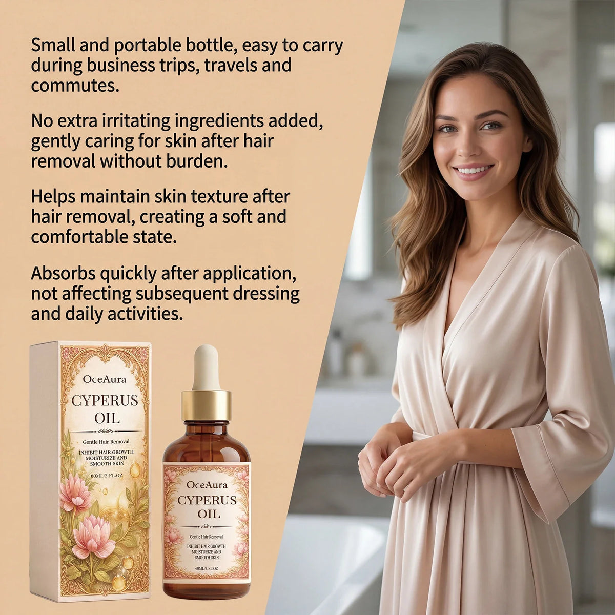 Hair Removal Care Essence Oil – Nourishing Skin Formula