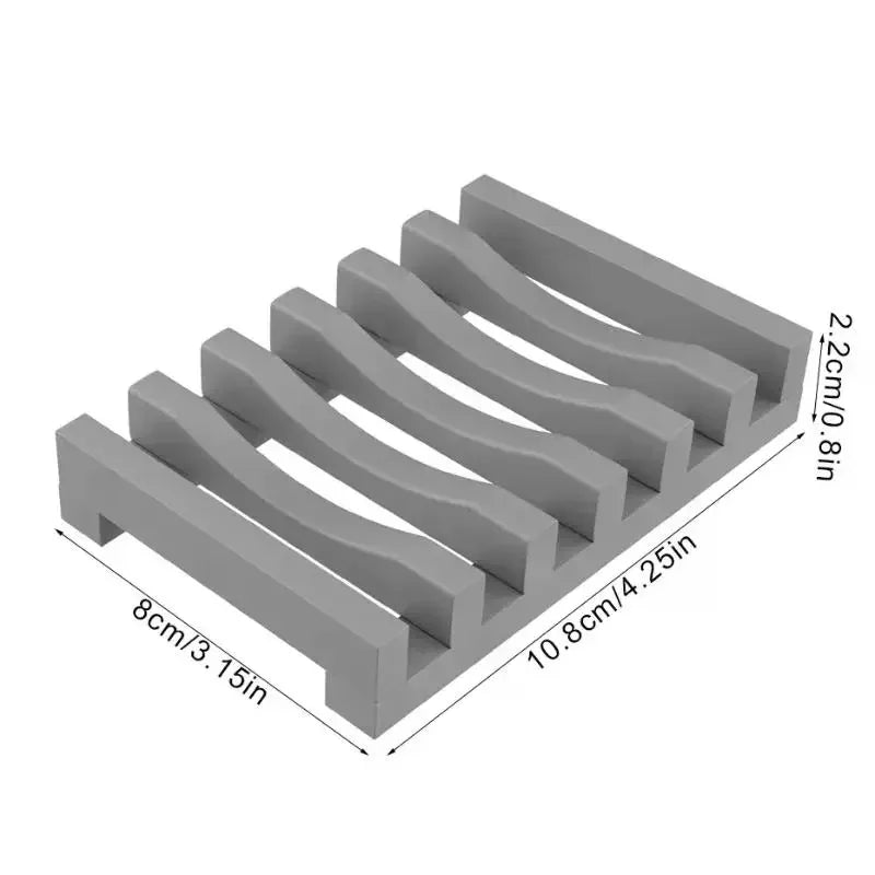 Flexible Silicone Soap Holder – Hollow Drainage Bar Soap Dish