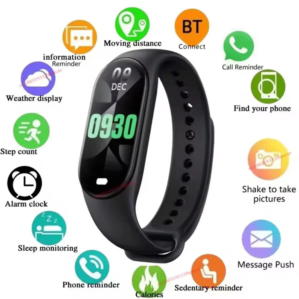 Sports Smart Watch Music Control Fitness Calorie Track Bracelet Phone