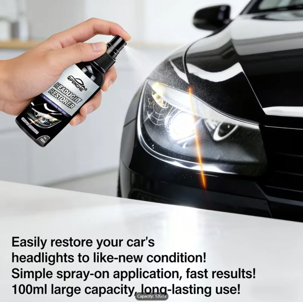 Headlight Restorer & Protectant – Clears Faded Yellow Lenses