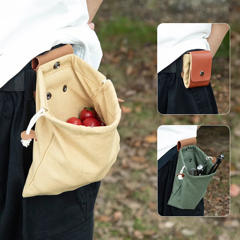 Outdoor Fruit Picking Bag Waist Hanging Tools Fanny Bundle Pocket