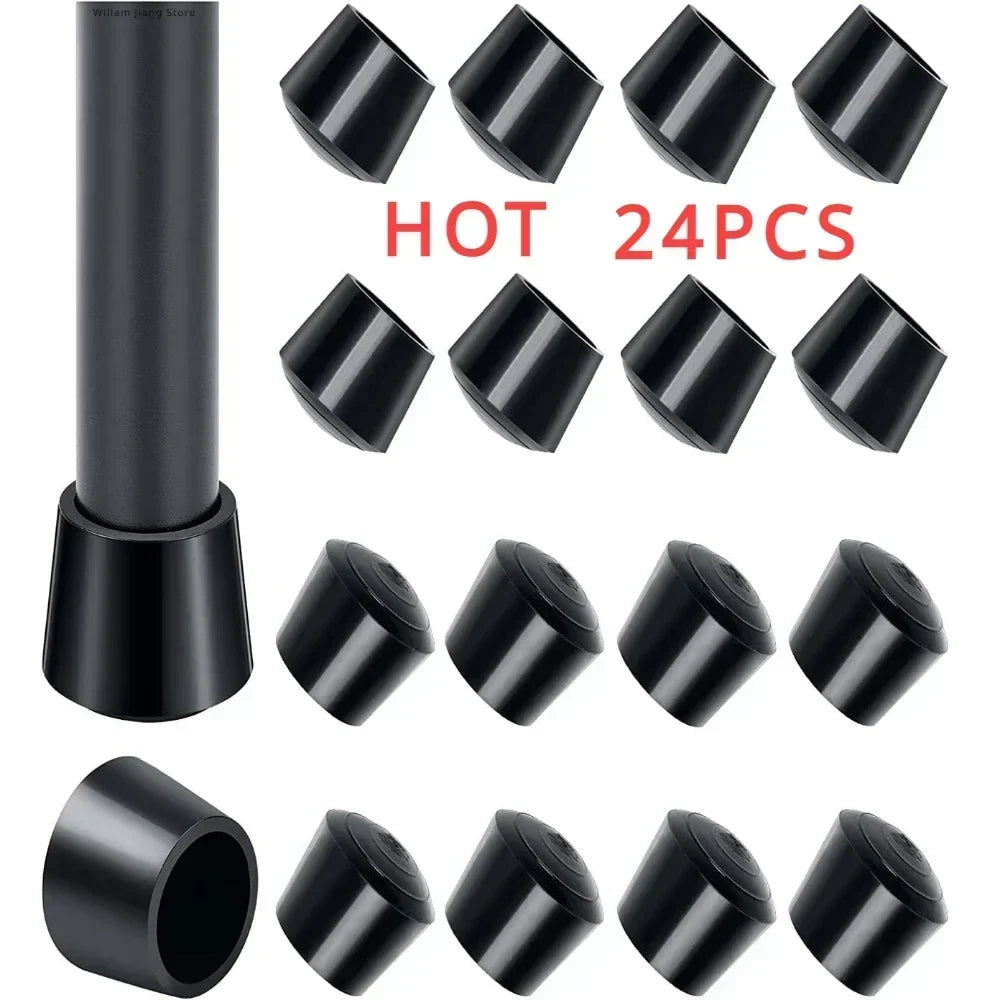 PVC Round Furniture Leg Caps | Anti-Skid Floor Protective Feet