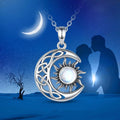 Huitan Sun & Moon Hollow Pendant Necklace – Vintage Women's Gift