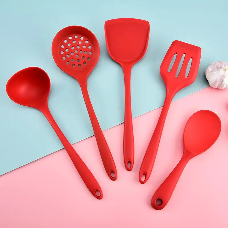 Silicone Kitchen Utensil Food-grade Including Soup Ladle Spatula Rice