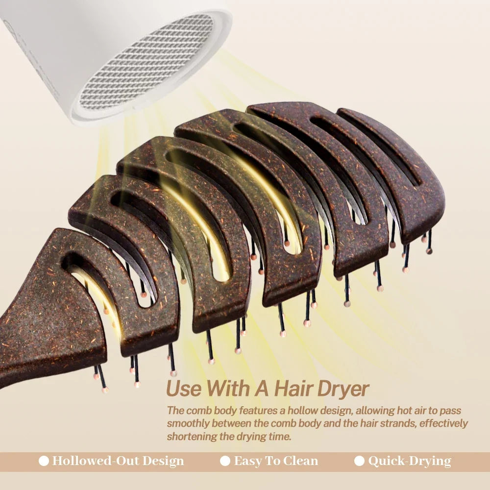 Hollow Anti-Static Hair Brush – Detangling Scalp Massage Comb