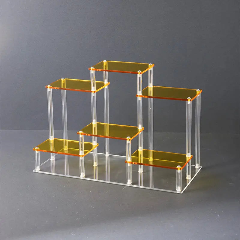Acrylic Multi-Layer Ladder Display Stand for Collectibles