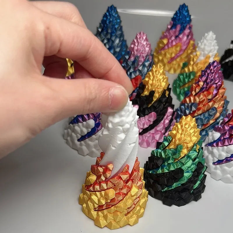 3D Spiral Pyramid Fidget Toy – Rotating Helix Desk Puzzle