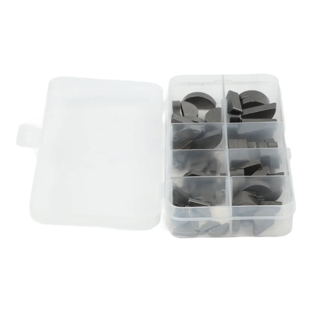 80pcs Carbon Steel Woodruff Half Moon Key Assortment Set